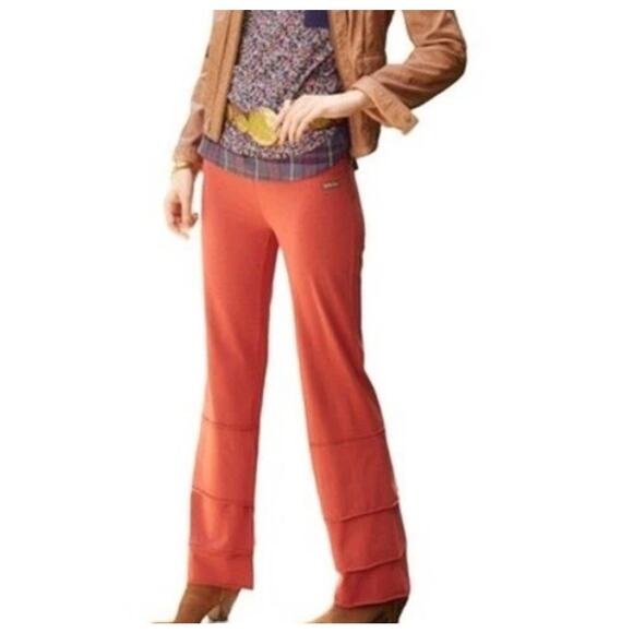 Matilda Jane Womens Finn Flare Pants Sz XS Sweet Maple Stretch Ruffle Legs - Picture 2 of 9